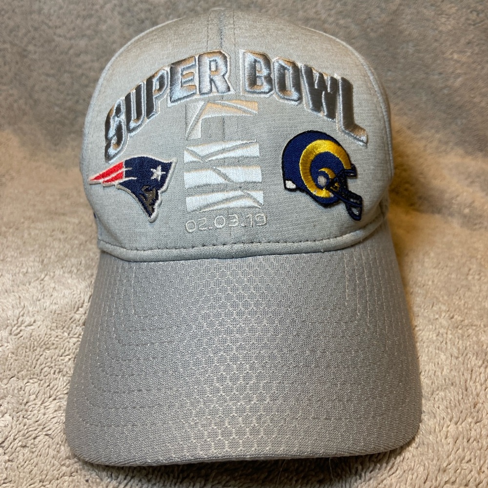 New Era Gray Super Bowl Hat (2019 Patriots vs Rams)